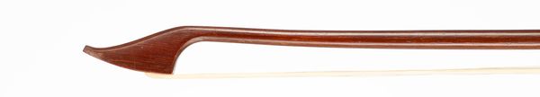 A nickel-mounted baroque violin/viol bow, unbranded