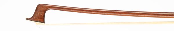 A silver-mounted violin bow, unbranded