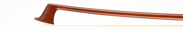 A silver-mounted violin bow, unbranded