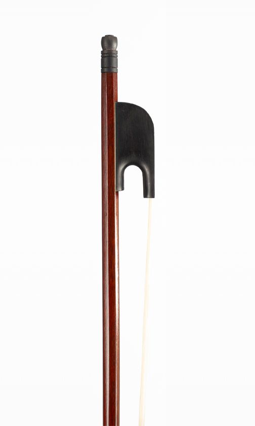 An ebony-mounted baroque violin bow, unbranded