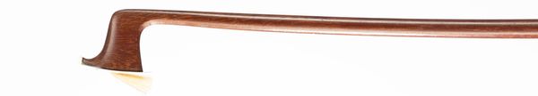 A nickel-mounted violin bow, unbranded