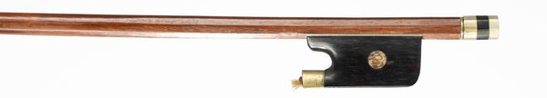 A nickel-mounted violin bow, unbranded