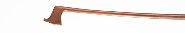 A nickel-mounted violin bow, unbranded