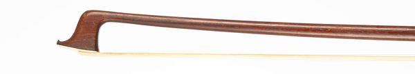 A nickel-mounted violin bow, unbranded