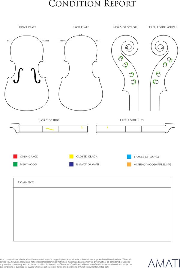 A violin, early 20th Century - condition report