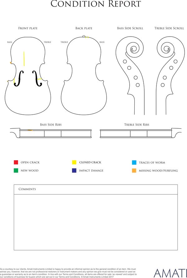 A violin, possibly by John Moffatt, London, circa 1850 - condition report