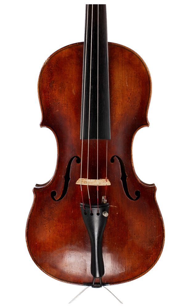 A violin, labelled Sebastian Kloz