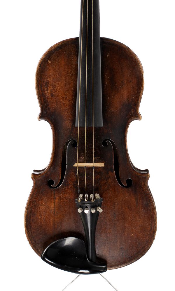 A violin, labelled [illegibly]