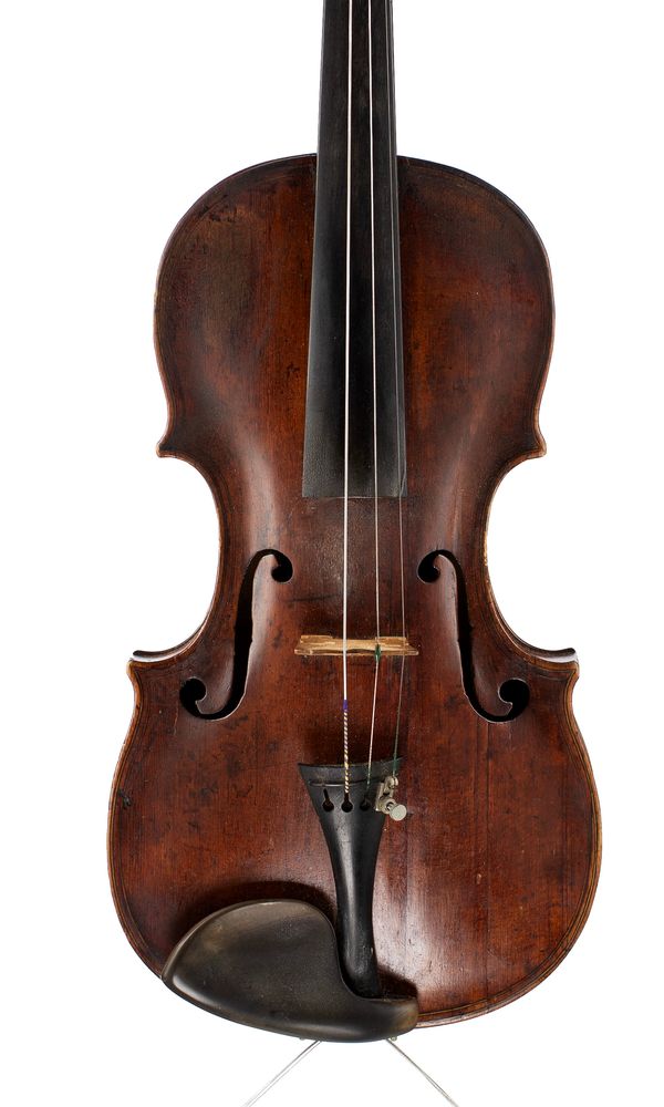 A violin, labelled Christianus Fridericus Bauer