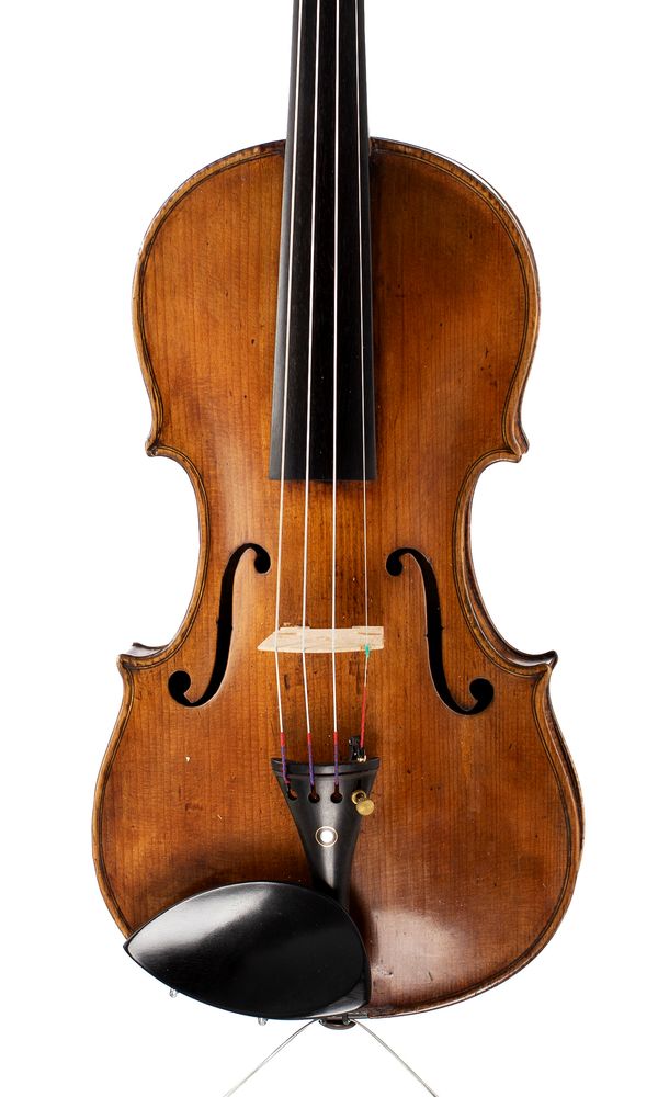 A violin, labelled Antonius Stradiuarius