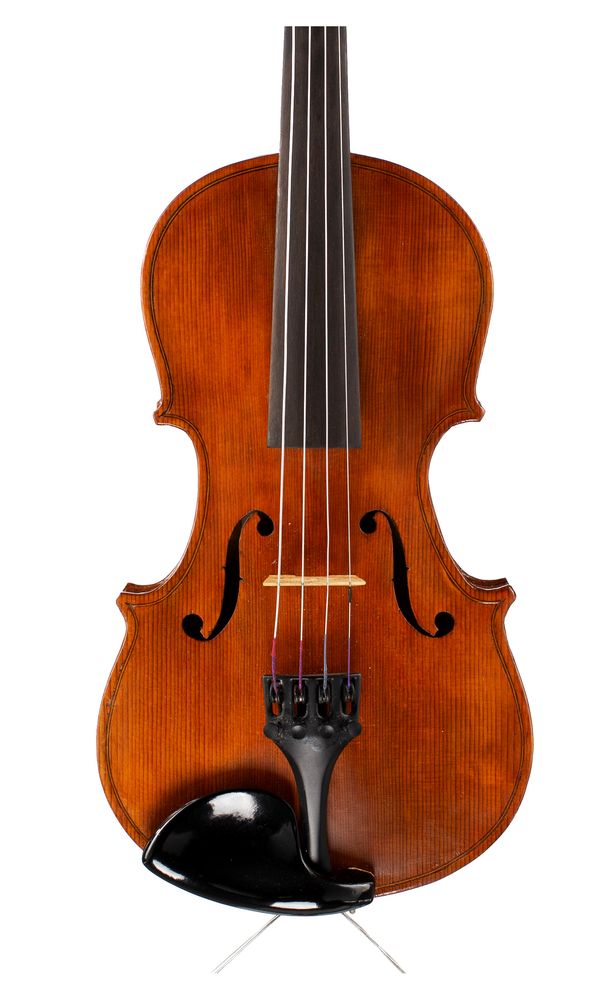 A three-quarter sized violin, labelled Ronald Brown