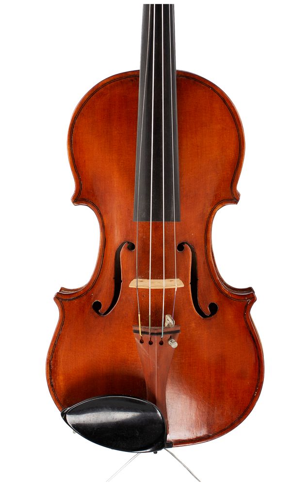 A seven-eighths sized violin, labelled Ronald Brown