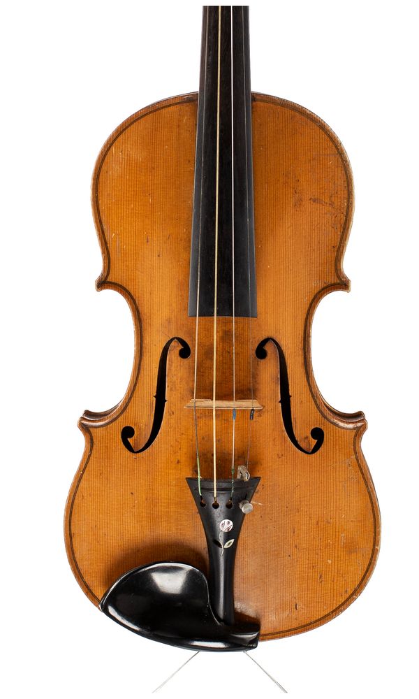A violin, labelled Guarnerius