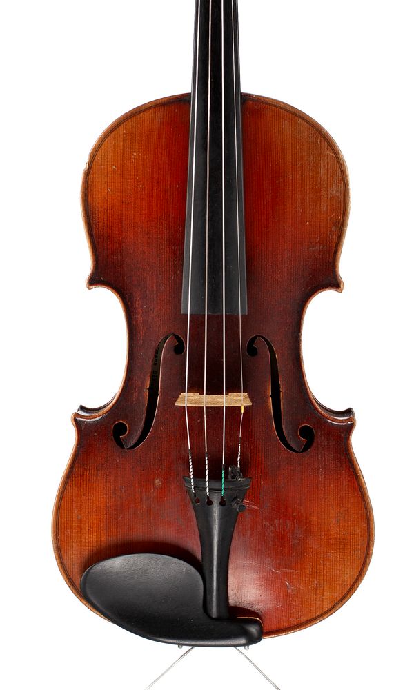 A violin, labelled Hermann Dölling
