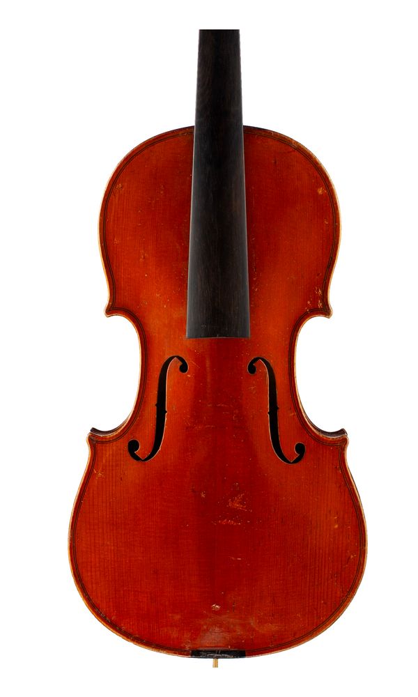 A three-quarter sized violin, unlabelled