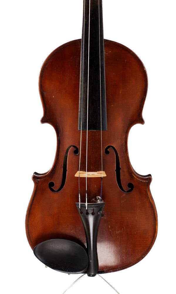 A violin, labelled Hannibal Fagnola