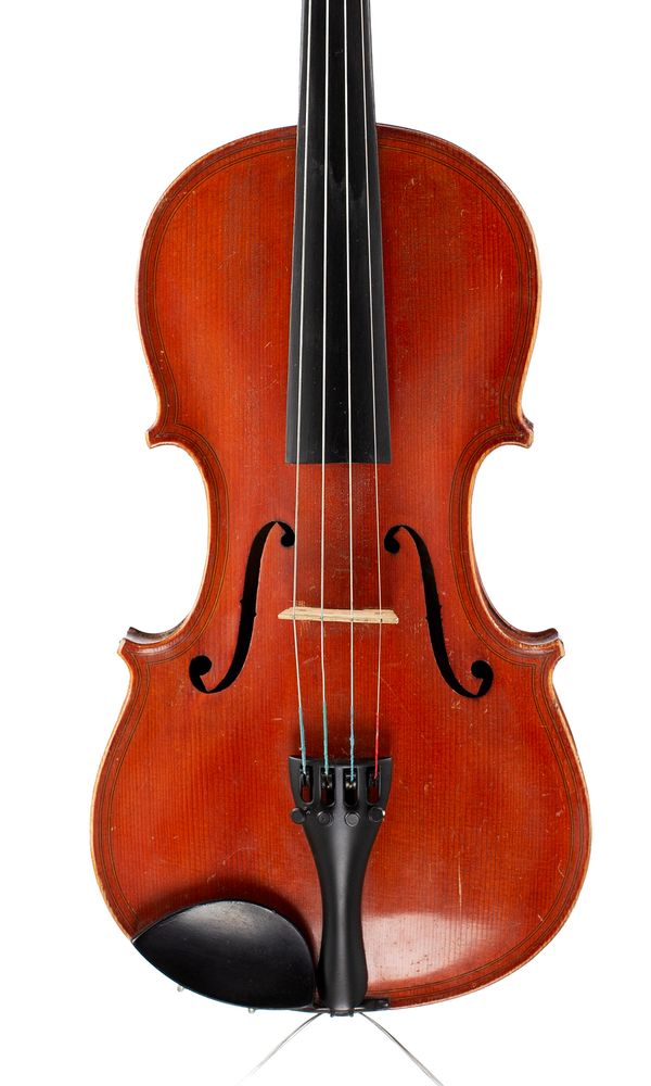 A violin, labelled Maggini