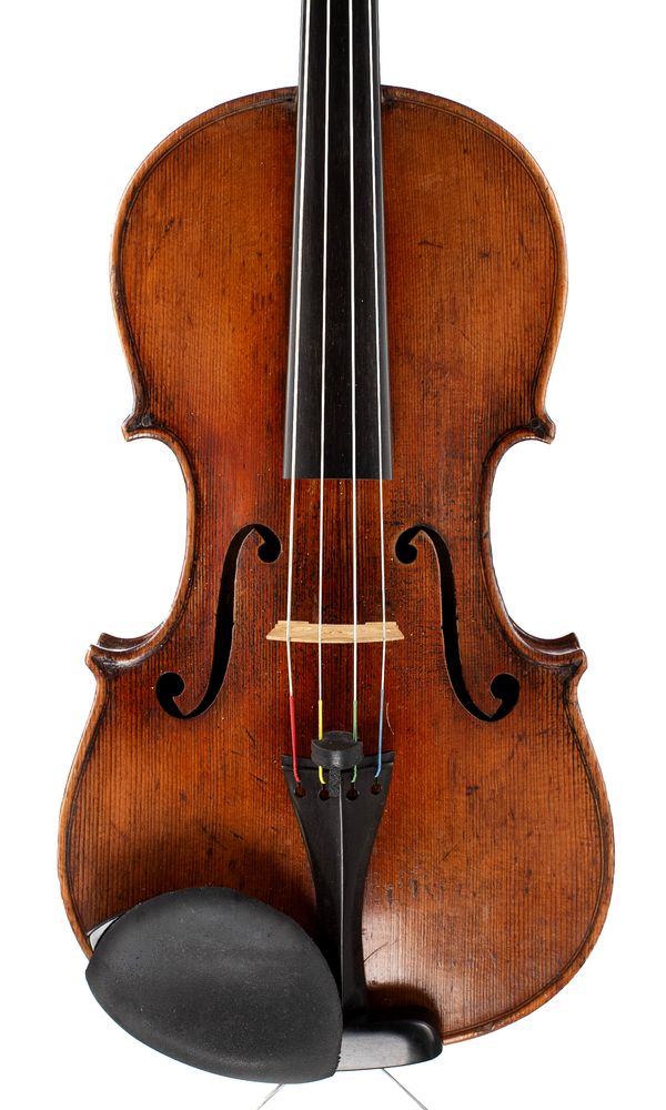 A viola, branded 13 [on button]