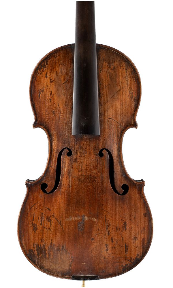 A violin, labelled Antonius Stradiuarius