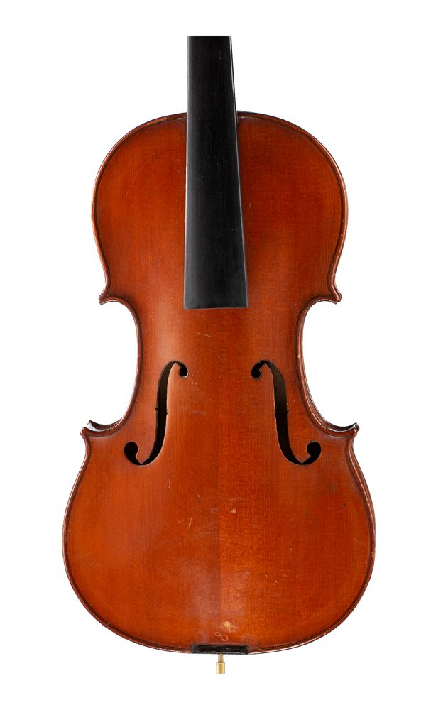 A three-quarter sized violin, labelled Nicolas Bertholini