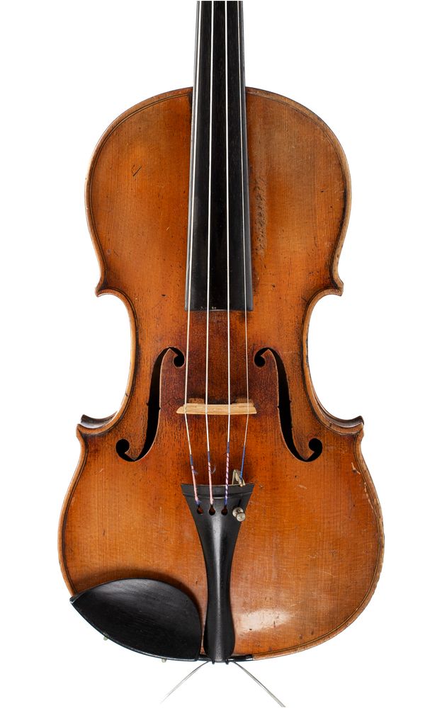A violin, labelled Antonius Stradiuarius