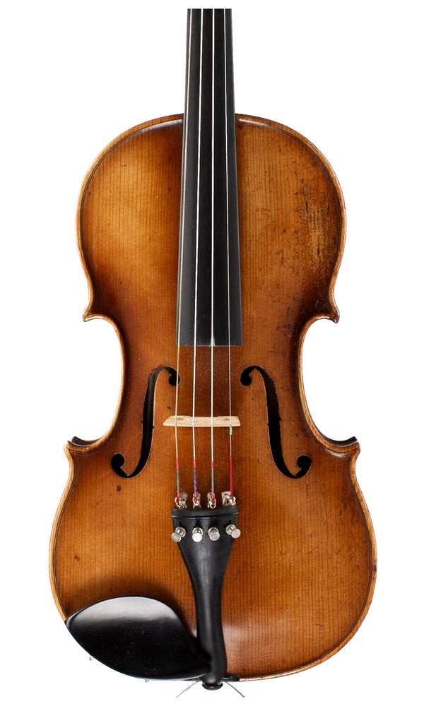 A violin, labelled Anton Schroetter