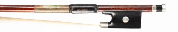 A silver-mounted violin bow by L. Pfretzscher, Germany