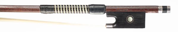 A silver-mounted violin bow by Mark Yakoushkin, Oxford
