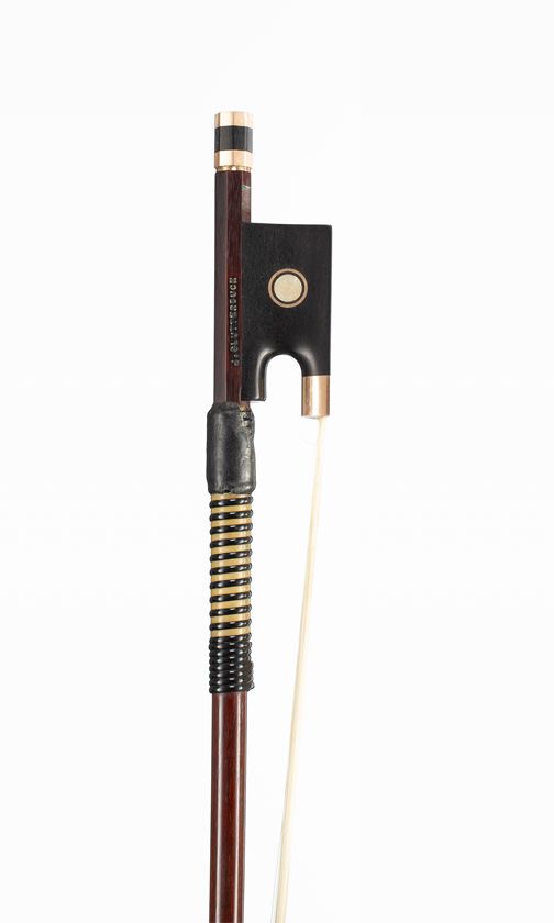 A gold-mounted viola bow by John Clutterbuck, Bicester, circa 1980