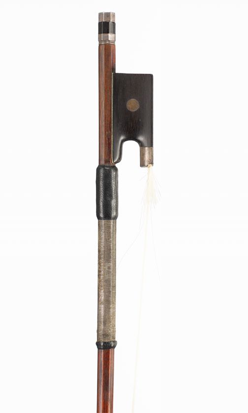A silver-mounted violin bow, Workshop of W. A. Pfretschner, Germany