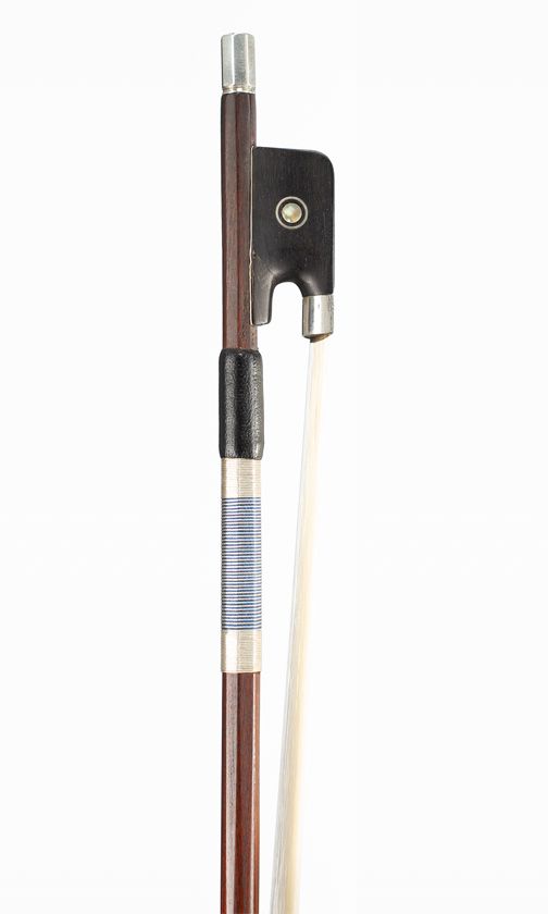 A silver-mounted violin bow by Morizot frères, France, circa 1995