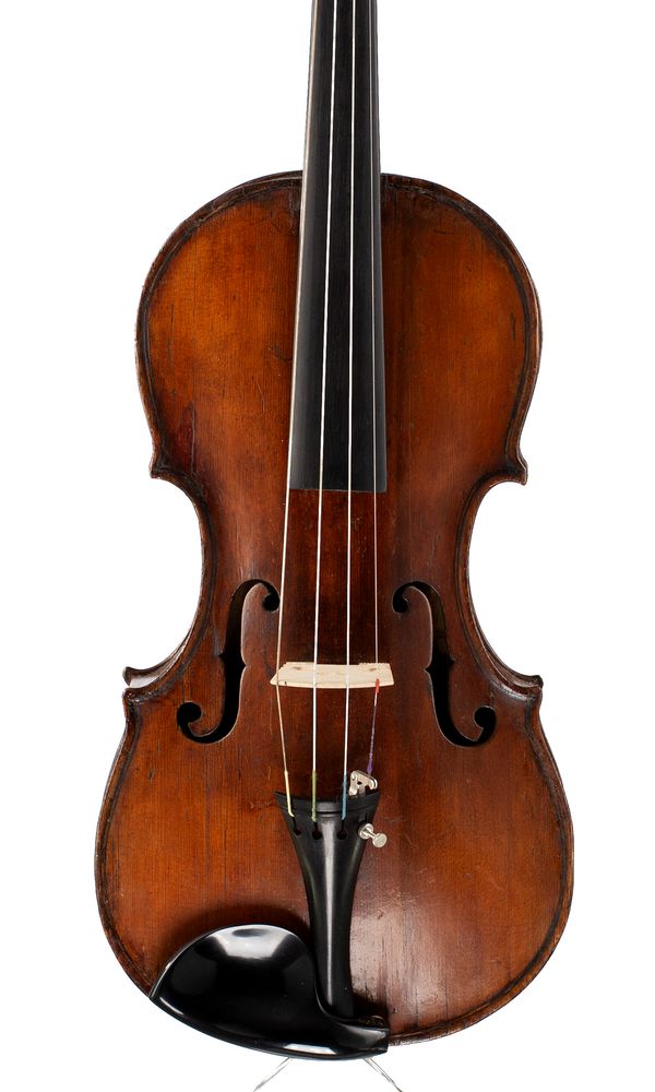 A violin, labelled Rudolph Höß...Munchen