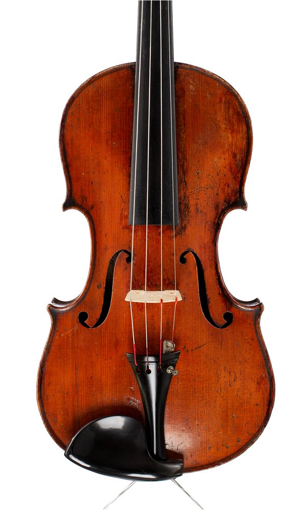A violin, labelled J. K. Monk's, 1899