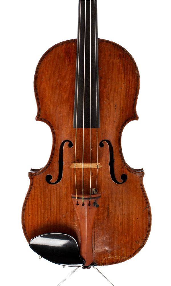 A violin, branded Longman & Broderip, London