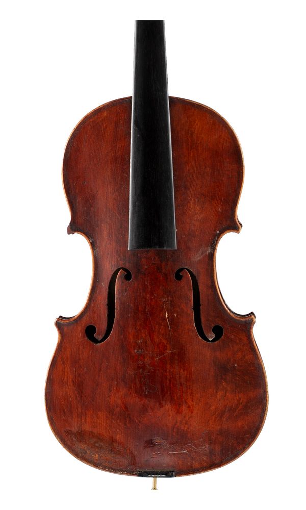 A three-quarter sized violin, labelled Medio-Fino
