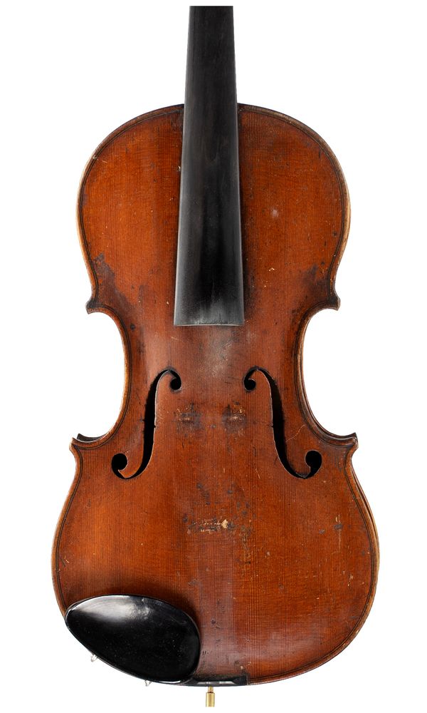 A violin, labelled David Christian Havemann