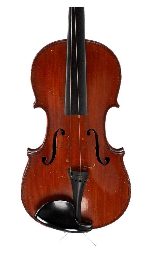 A three-quarter sized violin, unlabelled