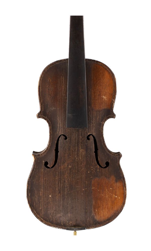 A half-sized violin, branded Hopf