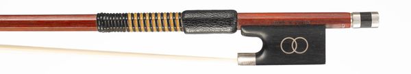 A silver-mounted violin bow by John Stagg, Bristol, circa 1980
