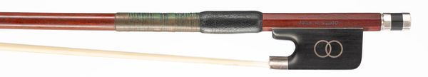 A silver-mounted violin bow by John Stagg, Bristol, circa 1980