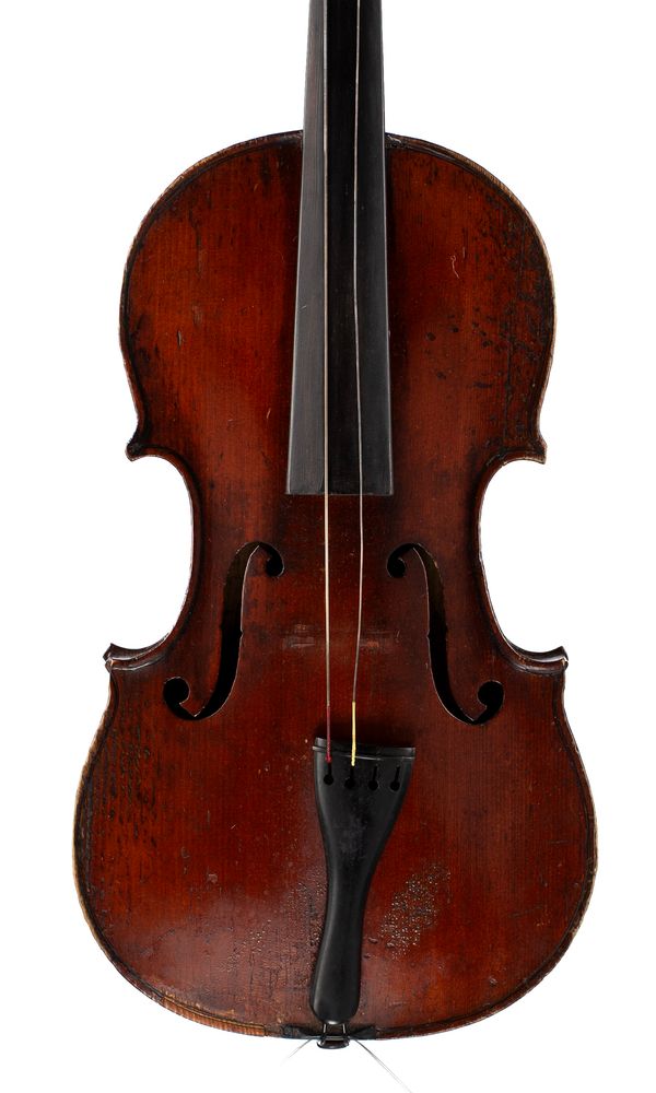 A viola, labelled Boosey & Co