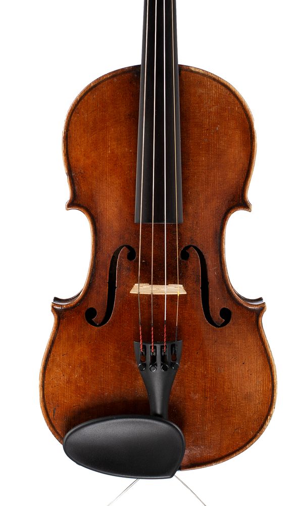 A violin, labelled Antonius Straduarius