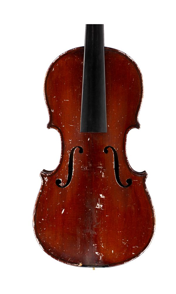 A three-quarter sized violin, labelled The Maidstone