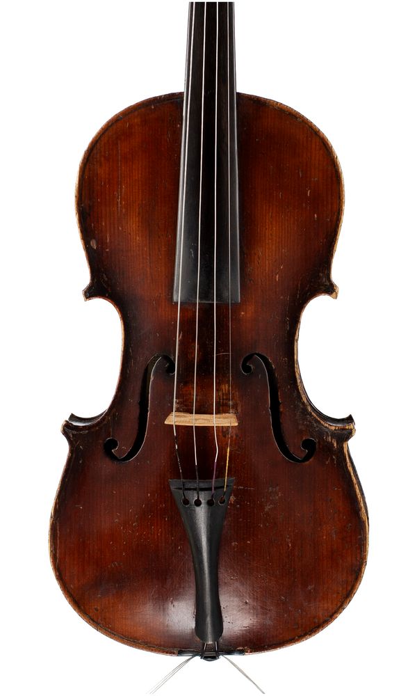 A violin, labelled Antonio Stradiuari