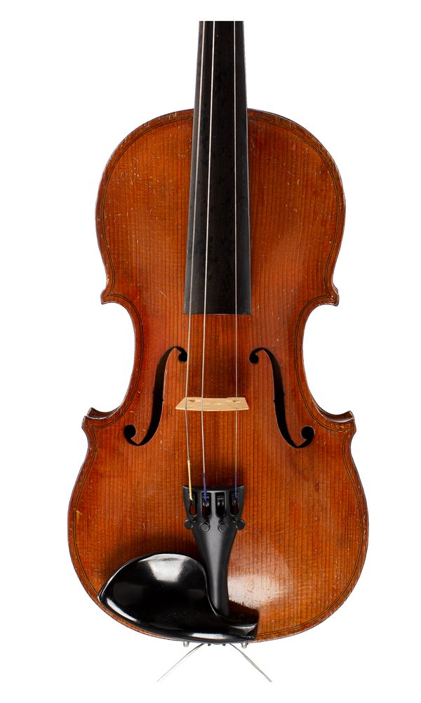 A three-quarter sized violin, unlabelled
