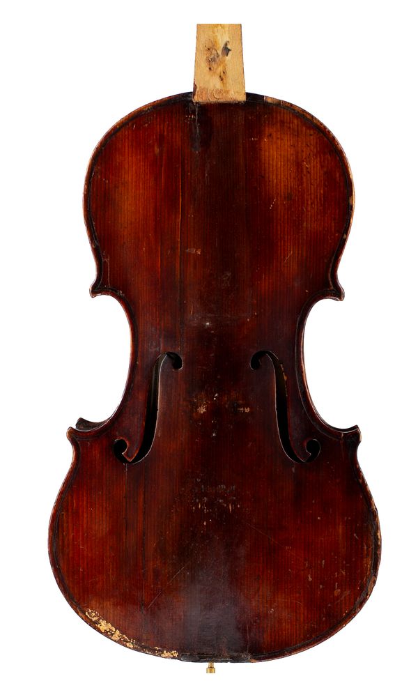 A violin, labelled Michael Strobl