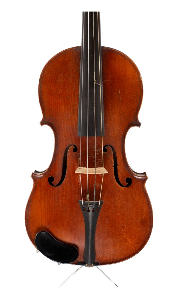 A three-quarter sized violin, labelled Phebe