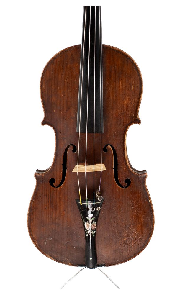 A violin, labelled Antonius Stradiuarius