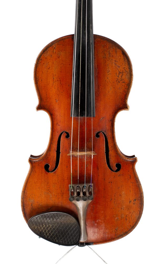 A violin, labelled Antonius Stradivarius