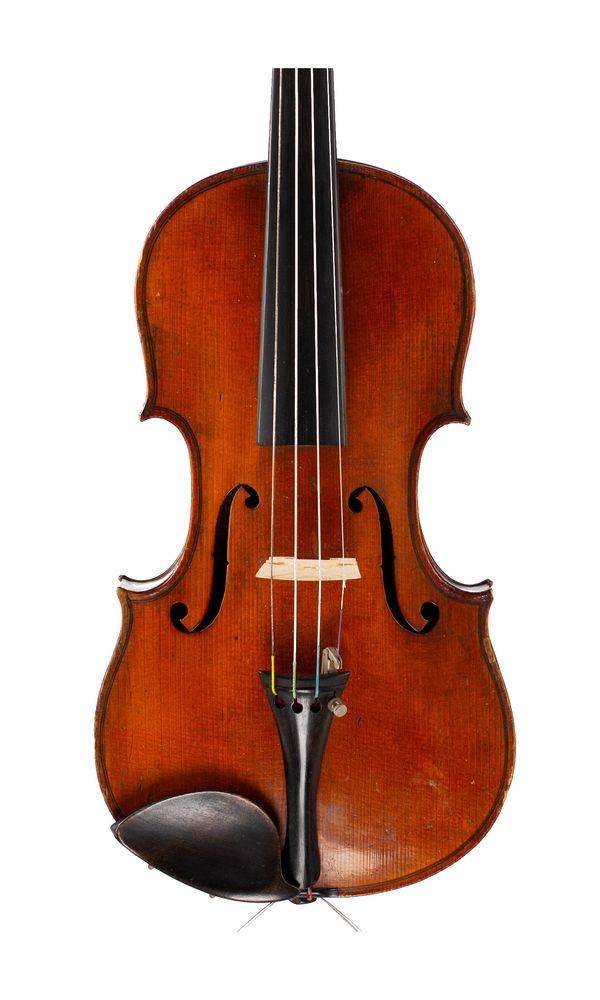 A three-quarter sized violin, unlabelled